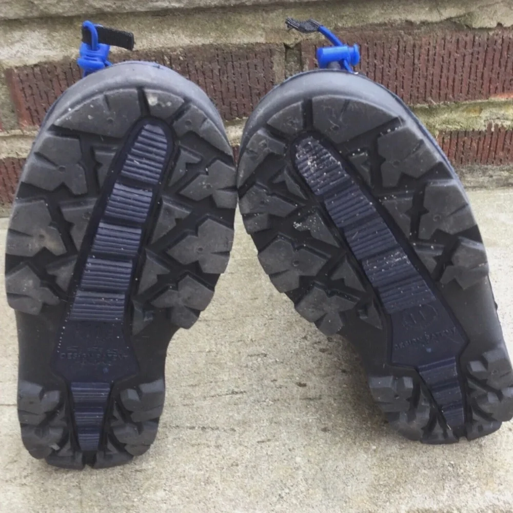 Kamik Toddler Boy Girl Snow Boots Sub Zero Size 11 Black Blue Winter Boots Liner
